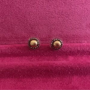 Brighton Elegant Gold and Silver Stud Earrings